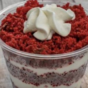 Red velvet cheesecake cups