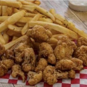 Fried Cauliflower Bites and Fries
